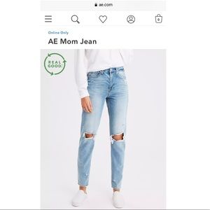 American Eagle Distressed Mom Jeans 12L